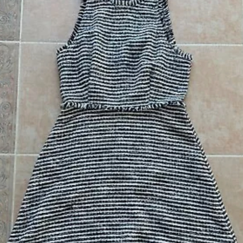 Zara Black Backless A-Line Sleeveless Dress with Halter Neckline